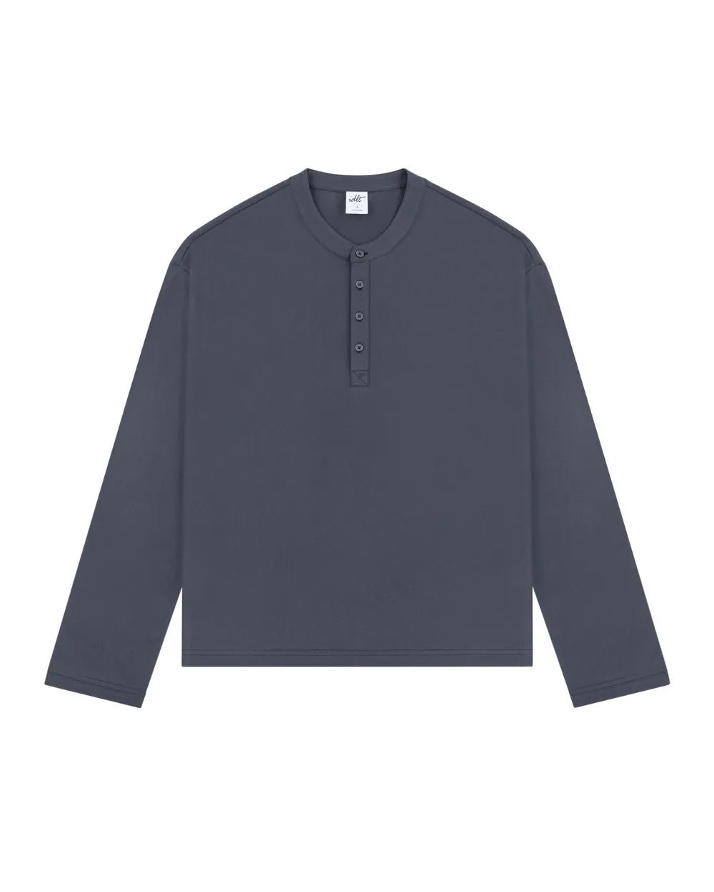 COTTON HENLEY NECK LOOSE TEE W1944