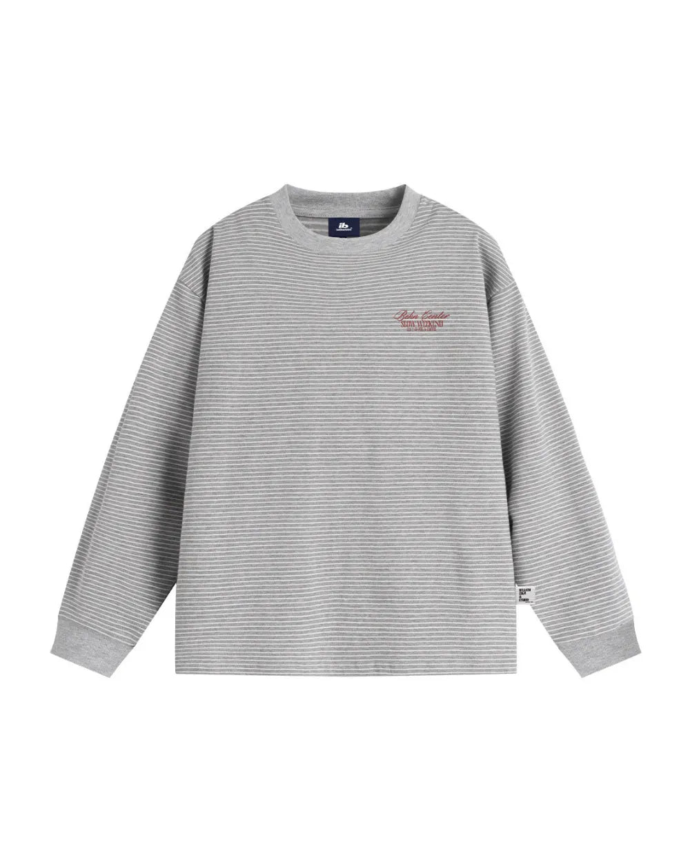 STRIPED BACK PRINT LONG TEE W1878