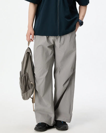 NYLON WIDE EASY PANTS W1810