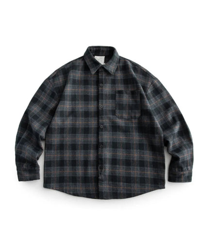 CHECK OVERSIZED FLANNEL SHIRTS W1843