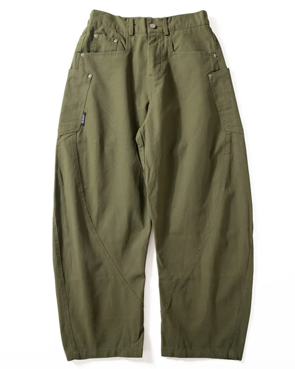 LOOSE FIT CURVED CARGO PANTS W1990