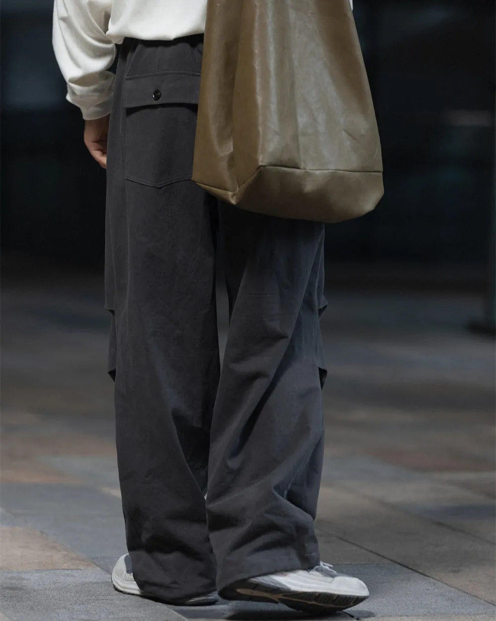 WIDE COTTON CARGO PANTS W1881