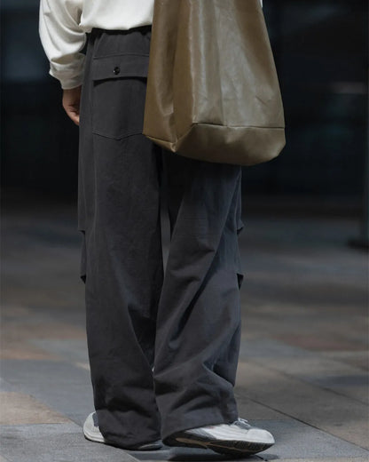 WIDE COTTON CARGO PANTS W1881
