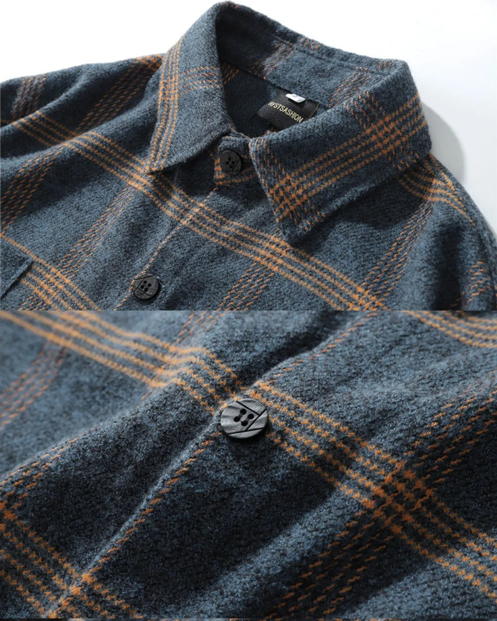 RETRO CHECK OVERSIZED FLANNEL SHIRTS W1859
