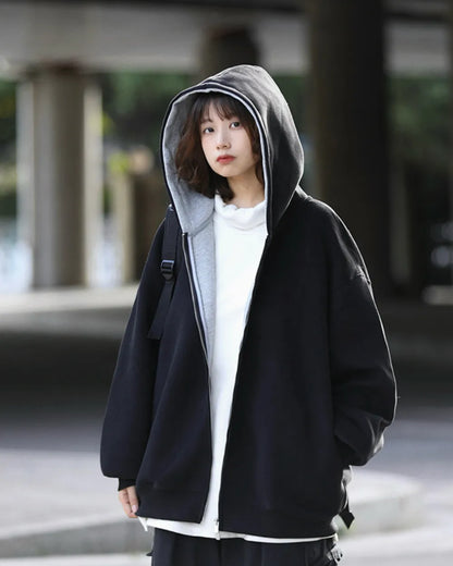 DOUBLE HOOD ZIP PARKA W1966