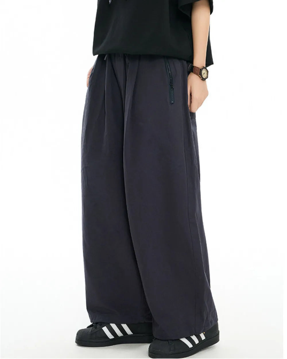 WIDE TUCK CHINO PANTS W1838