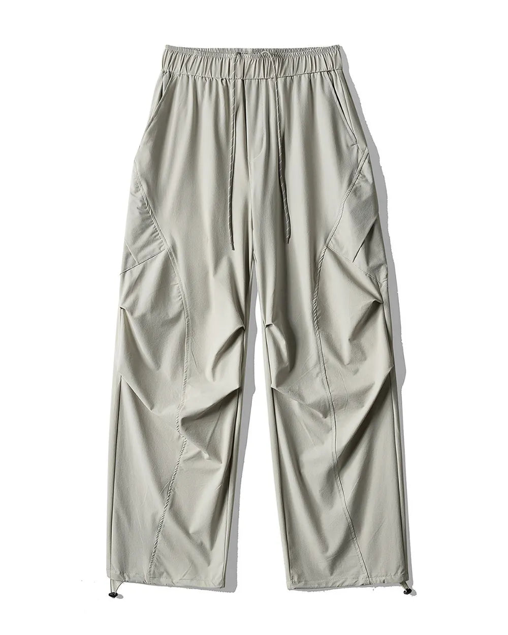 STRETCH NYLON WIDE CARGO PANTS W1862