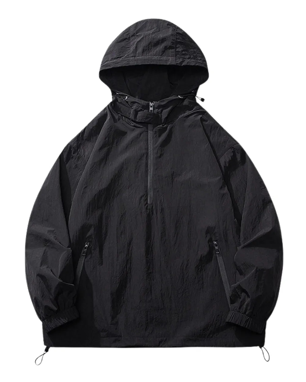 NYLON HALF ZIP HOODIE JACKET W1928