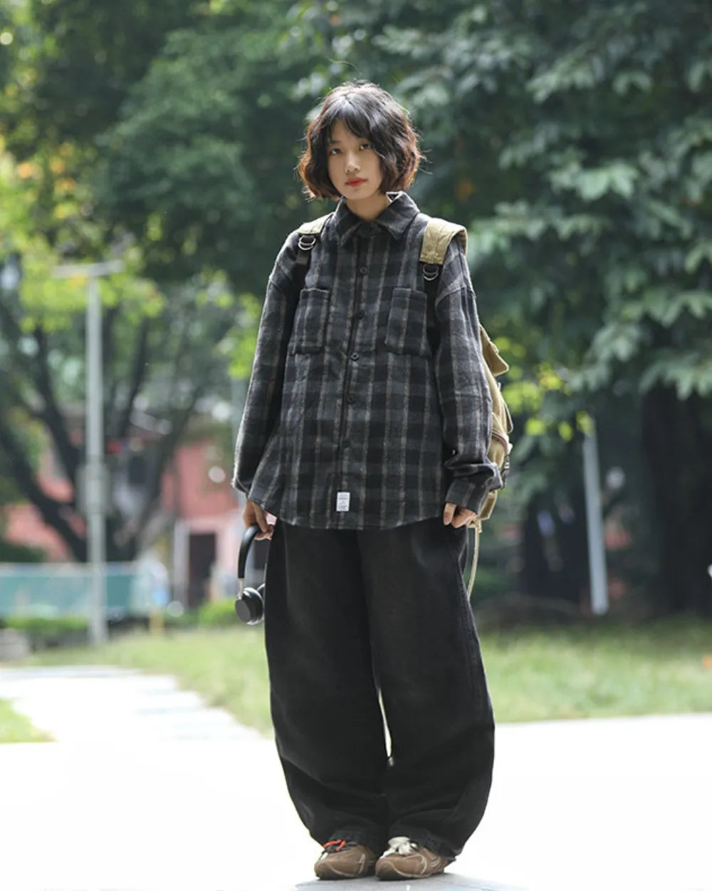 CHECK LOOSE FIT FLANNEL SHIRTS W1983