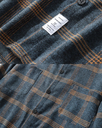 RETRO CHECK OVERSIZED FLANNEL SHIRTS W1859