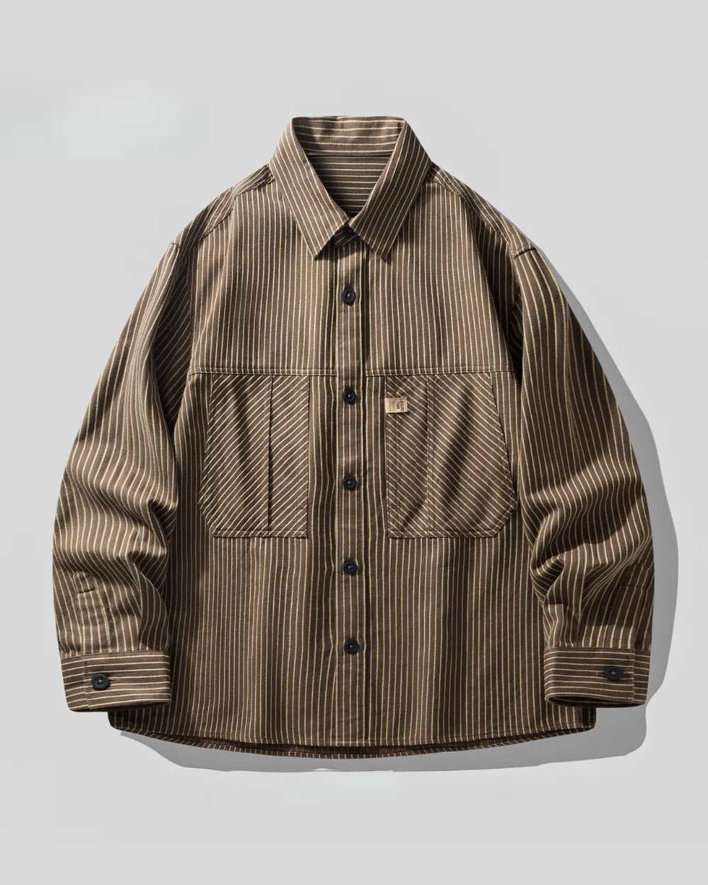 STRIPED WORK POCKET SHIRT JACKET W1980