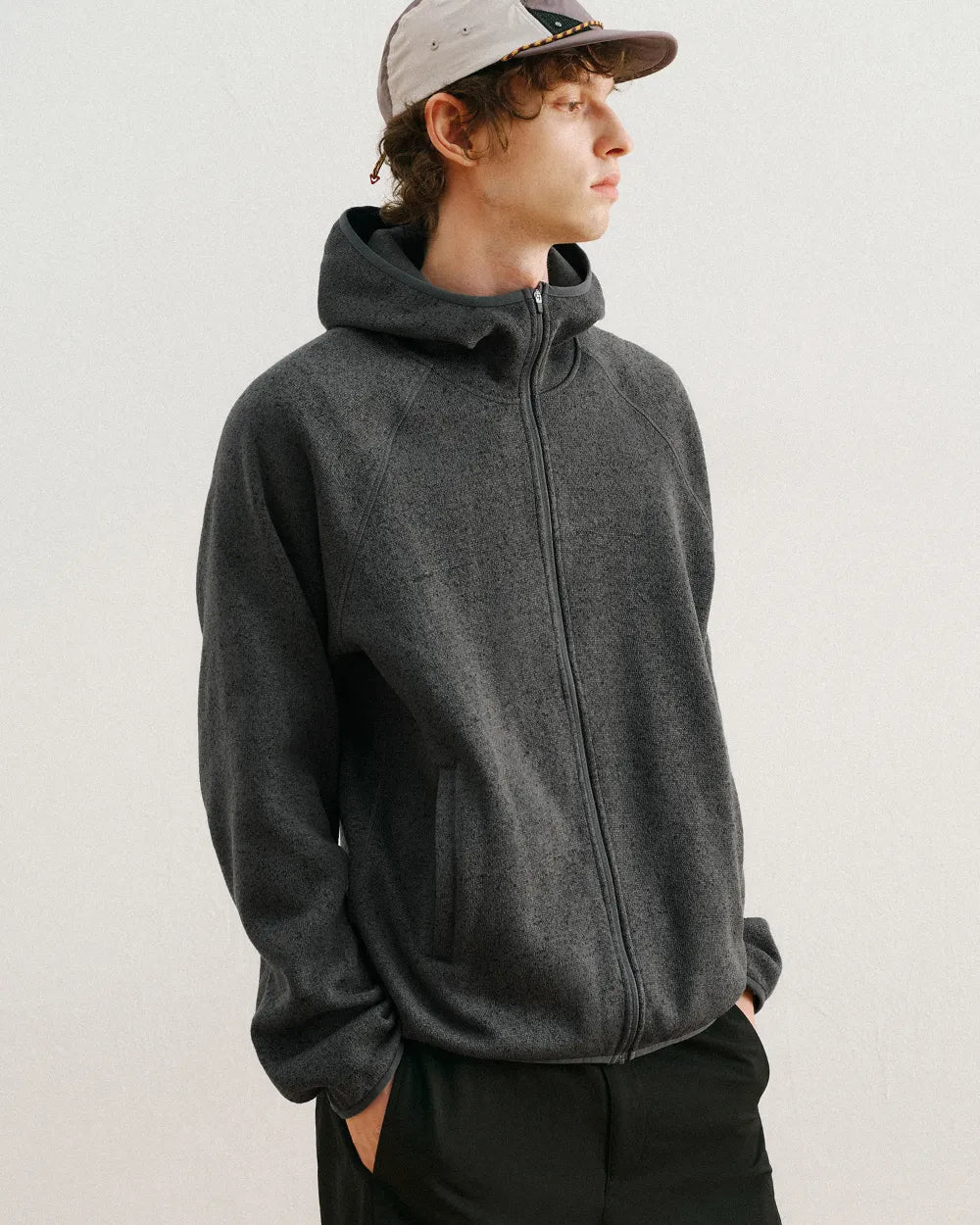FLEECE HOODED ZIP JACKET W1896