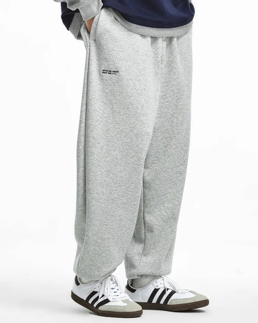 WIDE EMBROIDERED SWEAT PANTS W1861
