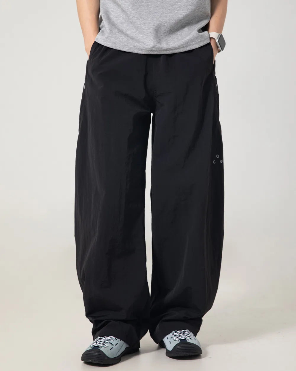 NYLON WIDE EASY PANTS W1904