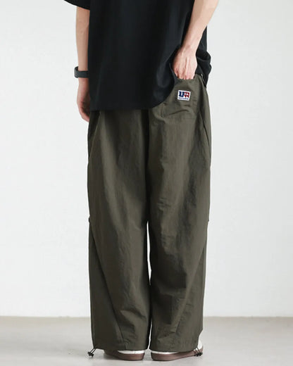 NYLON WIDE EASY PANTS W1822