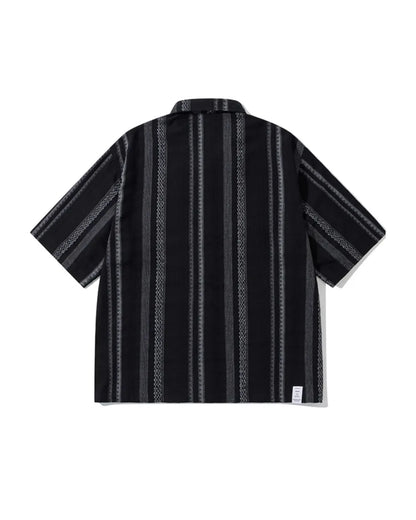 OPEN COLLAR STRIPE SHIRT W1813