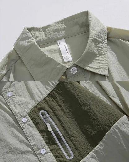 ZIP POCKET LONG SLEEVE SHIRT W1825