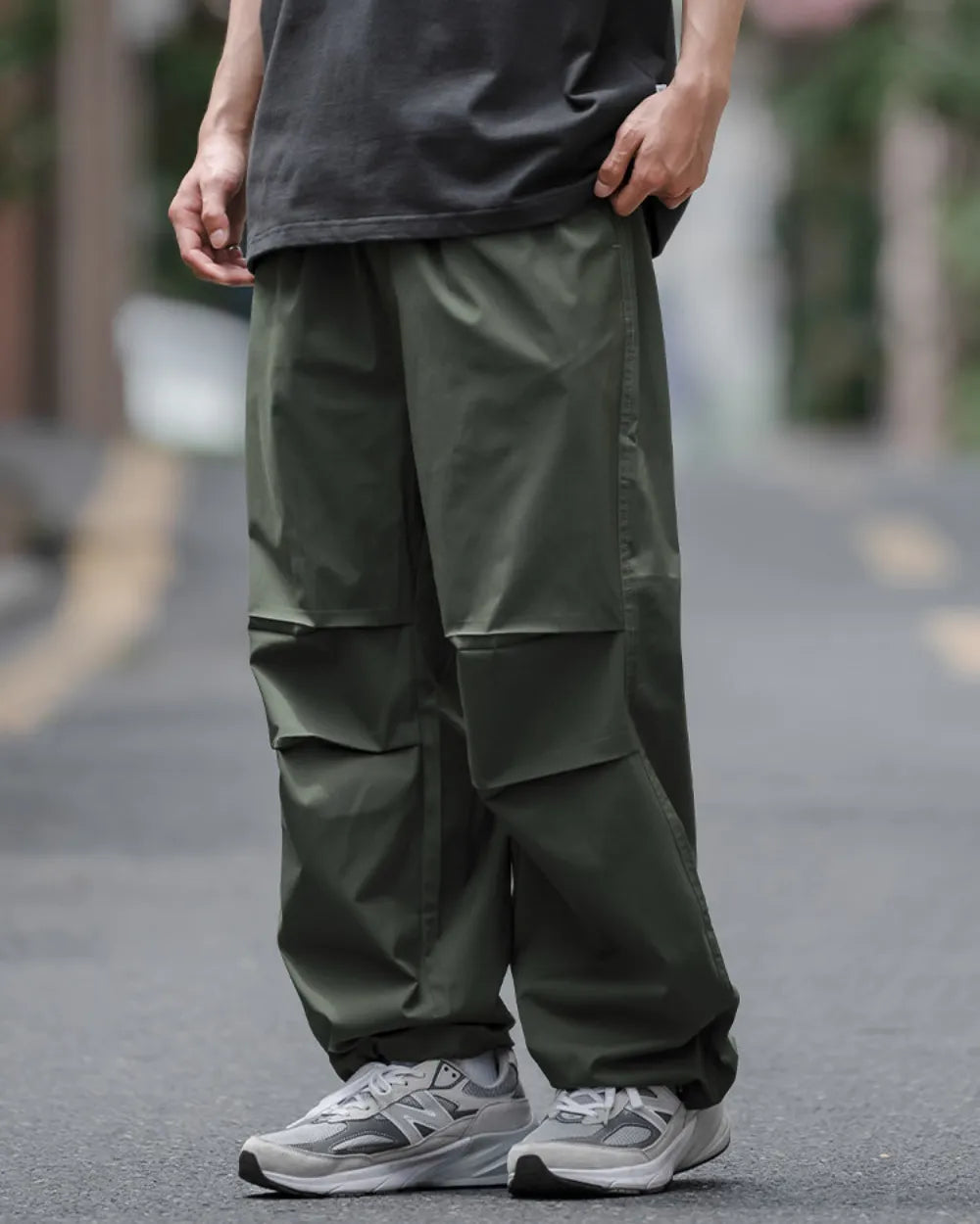 NYLON WIDE CARGO PANTS W1774