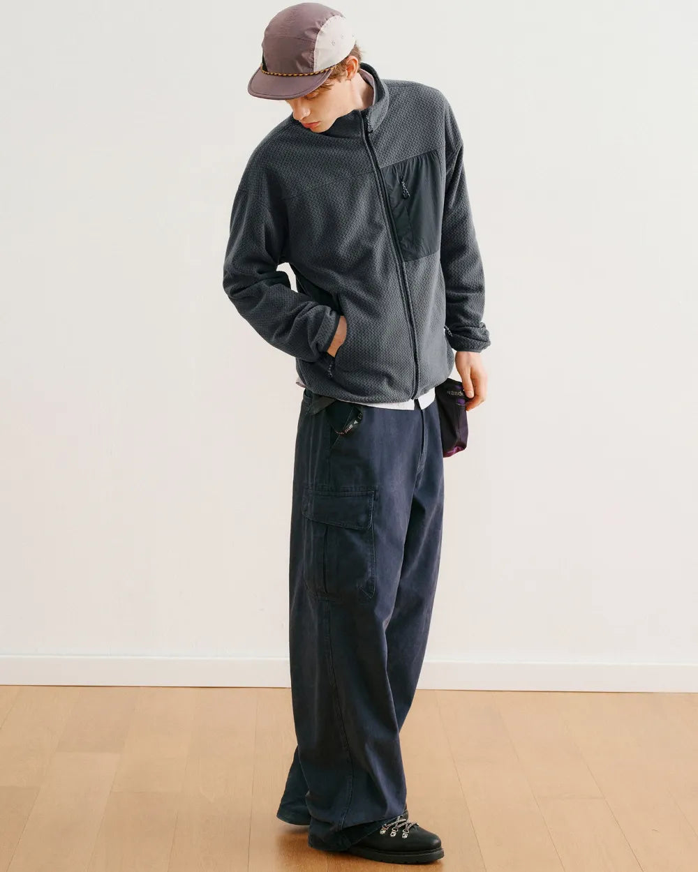 FLEECE ZIP UP ZIPPER JACKET W1933