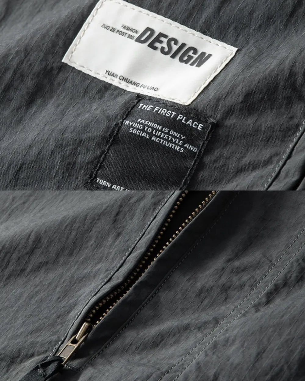 NYLON HALF ZIP HOODED ANORAK W1919