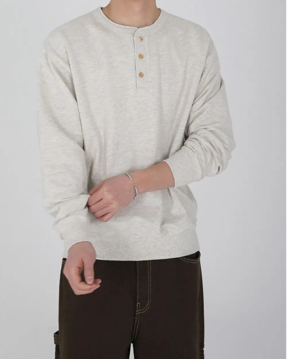 HENLEY NECK LONG TEE W1952