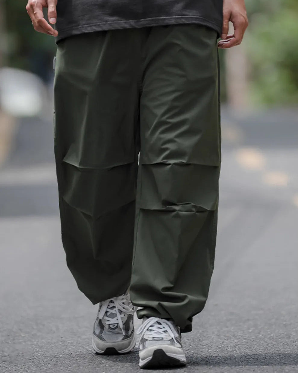 NYLON WIDE CARGO PANTS W1774
