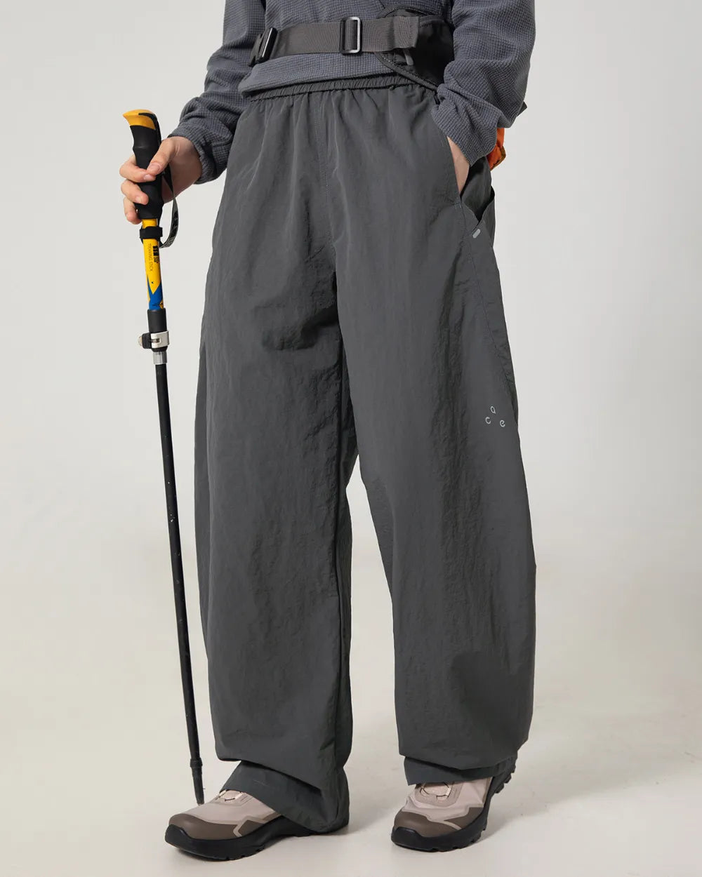 NYLON WIDE EASY PANTS W1904