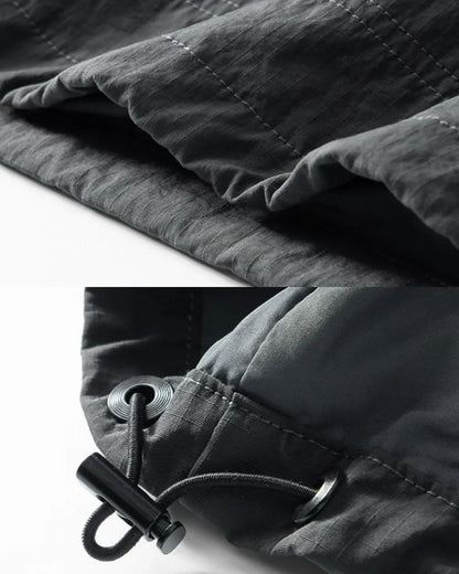NYLON HALF ZIP HOODED ANORAK W1919