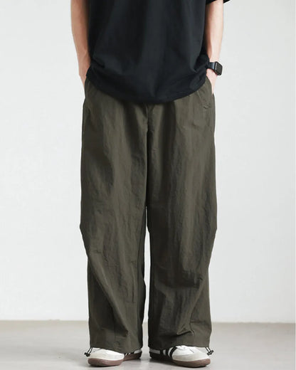 NYLON WIDE EASY PANTS W1822