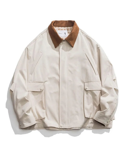 COLLAR CONTRAST WORK JACKET W1940