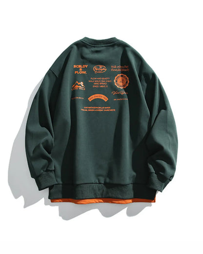MULTI PRINT OVERSIZED SWEAT W1863