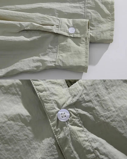 ZIP POCKET LONG SLEEVE SHIRT W1825