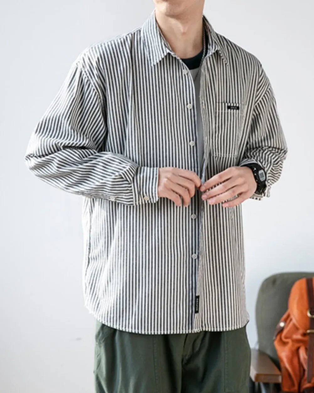 STRIPED RELAXED FIT SHIRTS W1921