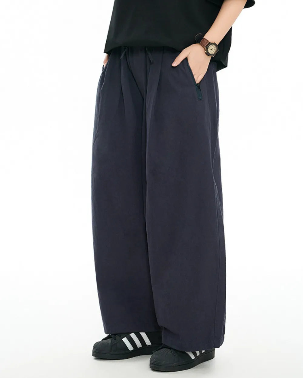 WIDE TUCK CHINO PANTS W1838