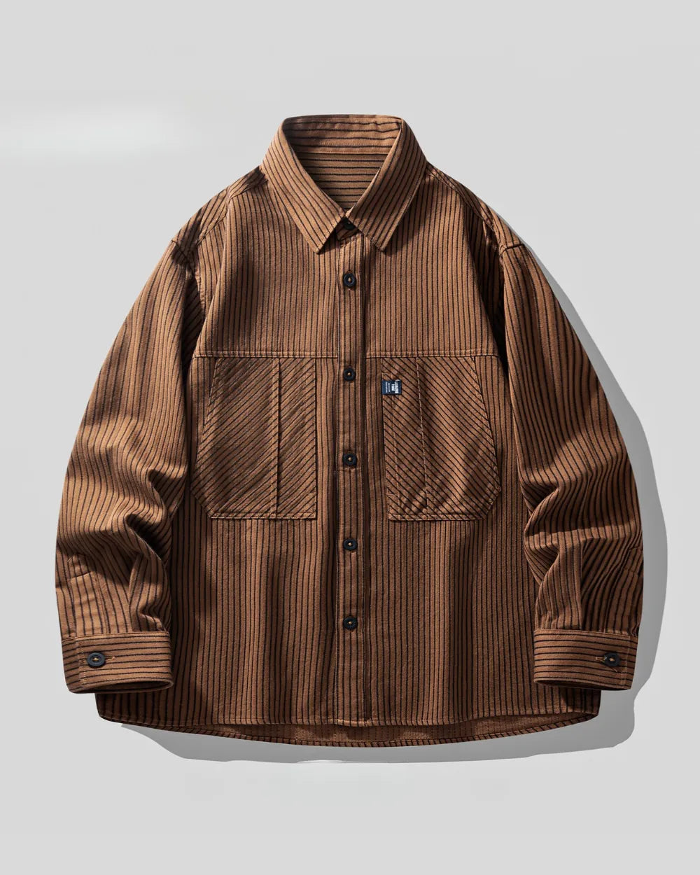 STRIPED WORK POCKET SHIRT JACKET W1980