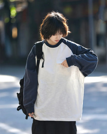 RAGLAN POCKET LONG SLEEVE TEE W1858