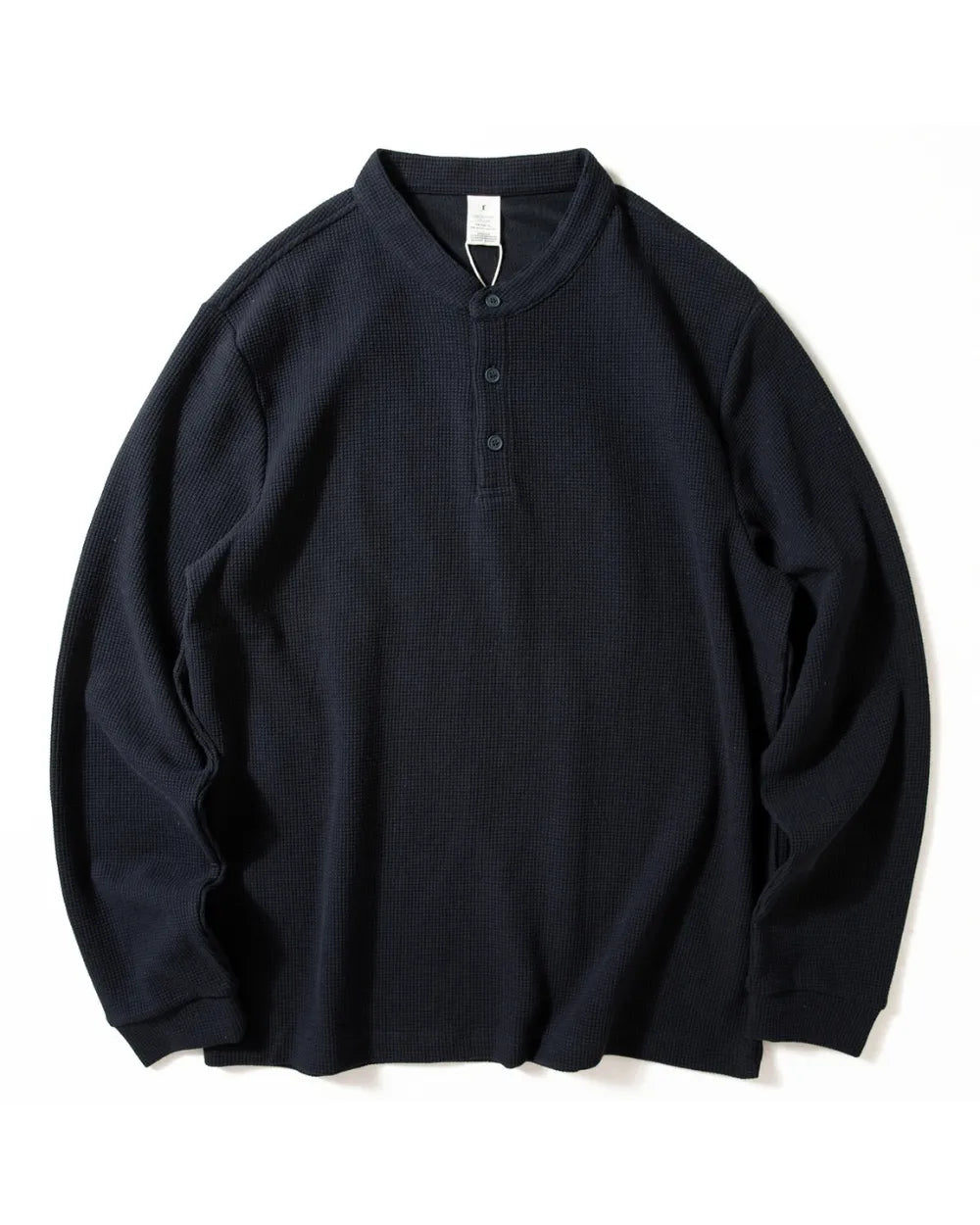 WAFFLE HENLEY NECK TEE W1958