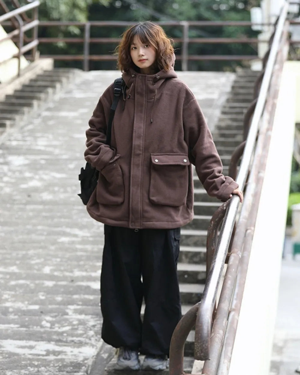 FLEECE HOODIE JACKET W1942