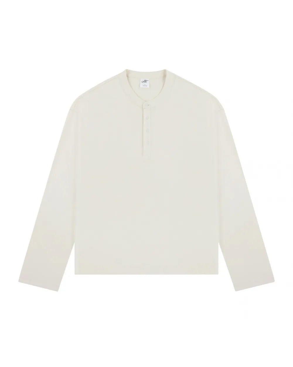 COTTON HENLEY NECK LOOSE TEE W1944