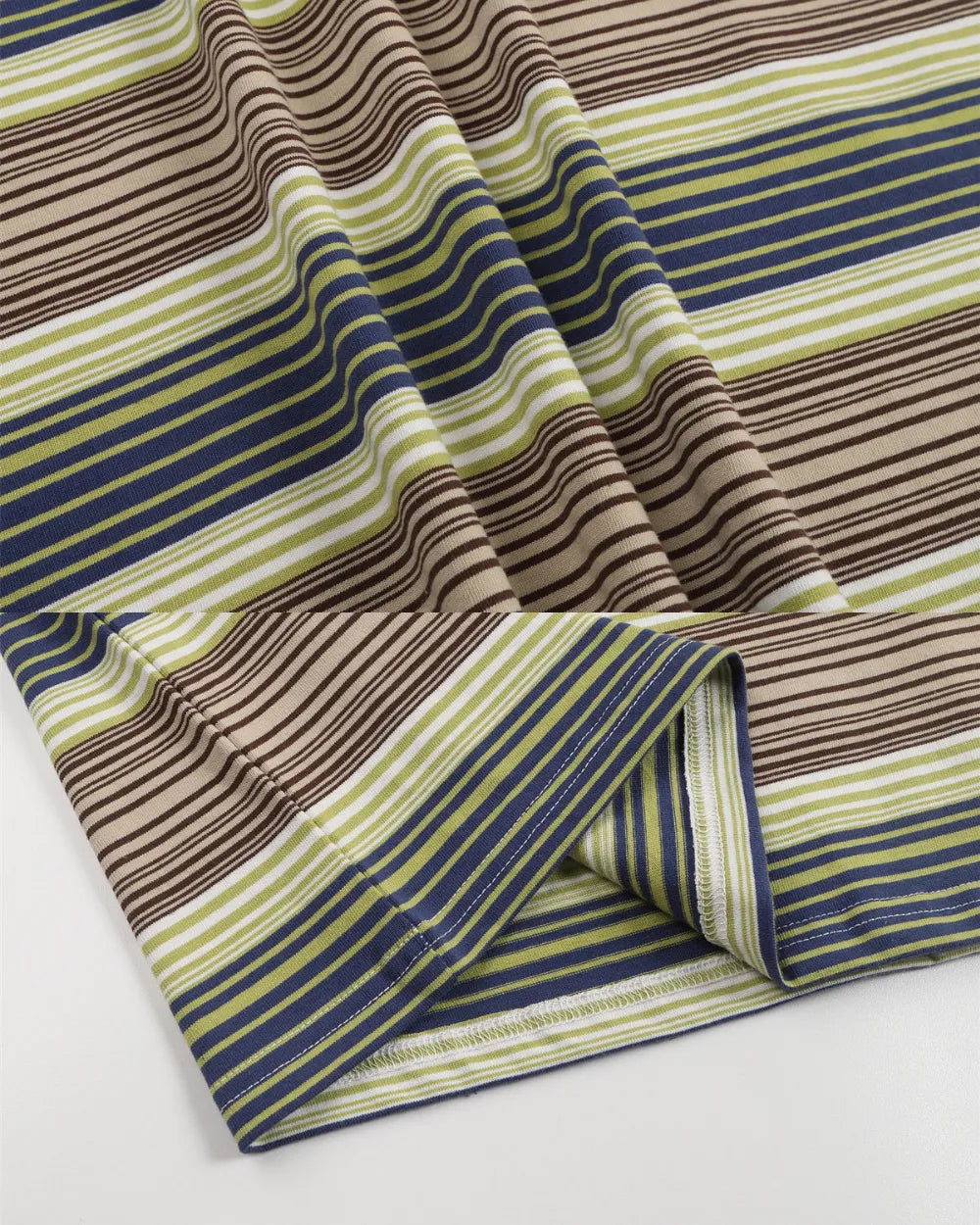 MULTI STRIPE POCKET LOOSE TEE W1815