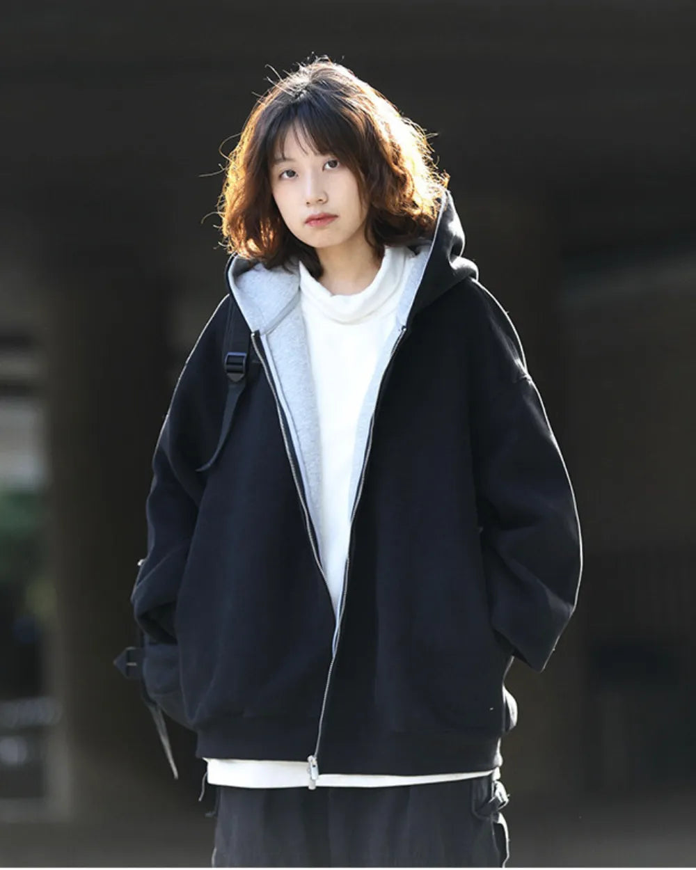 DOUBLE HOOD ZIP PARKA W1966