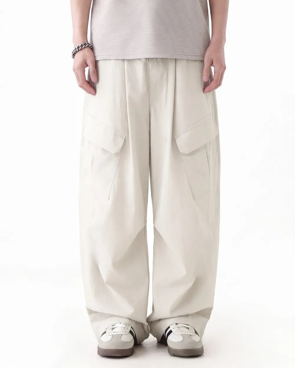 TUCK WIDE CARGO PANTS W1809