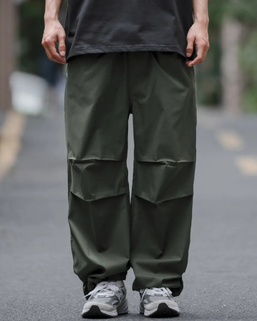 NYLON WIDE CARGO PANTS W1774