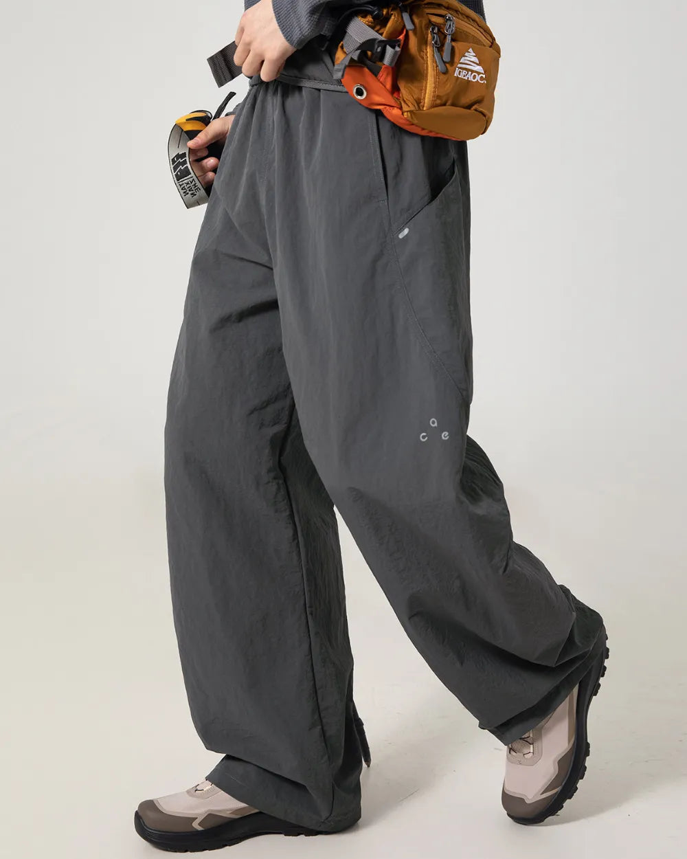 NYLON WIDE EASY PANTS W1904