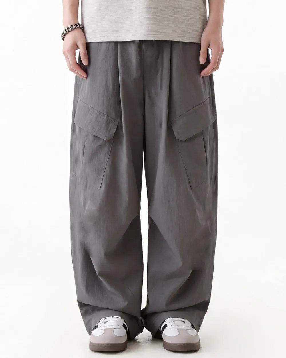 TUCK WIDE CARGO PANTS W1809