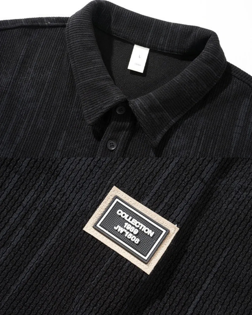 CORDUROY POLO SWEAT SHIRT W1946