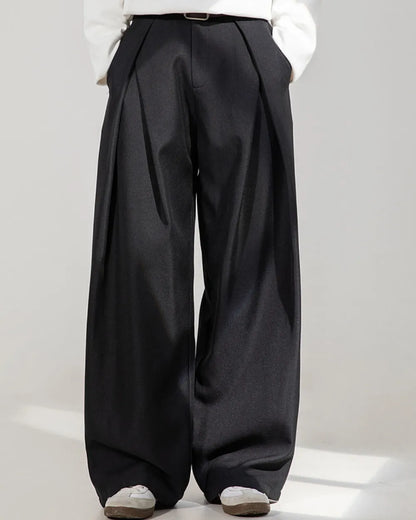 DEEP TUCK WIDE SLACKS W1841
