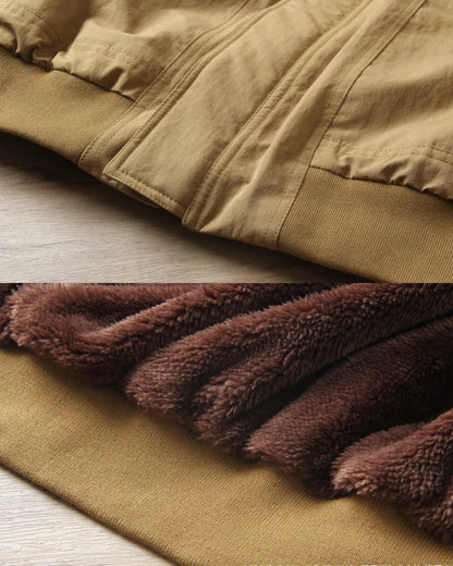 FLEECE LINED STAND COLLAR JACKET W1997