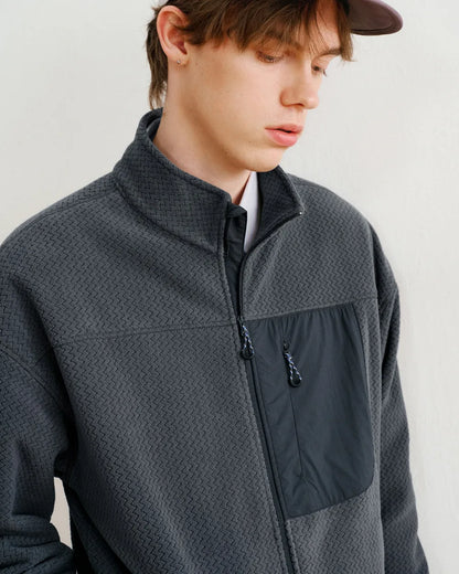 FLEECE ZIP UP ZIPPER JACKET W1933