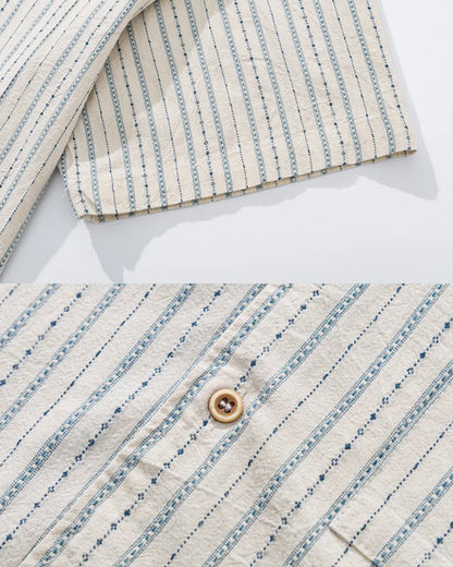STRIPE SHORT SLEEVE SHIRT W1812